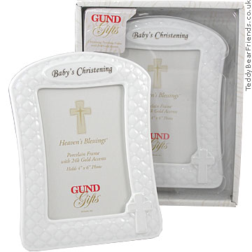 Gund Baby Christening Picture Frame