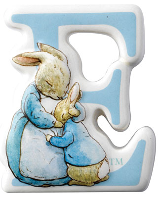 Beatrix Potter Mrs Rabbit Peter Letter E By Border Fine Arts