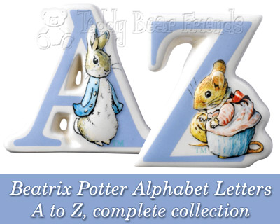 Beatrix Potter Alphabet Letters Set | Border Fine Arts UK | Teddy Bear ...