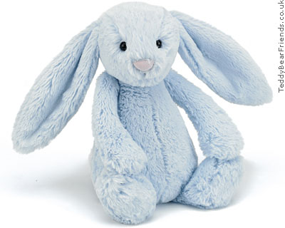 Bashful Bunny Medium Blue | Baby Teddy Bear | Jellykitten UK | Teddy ...