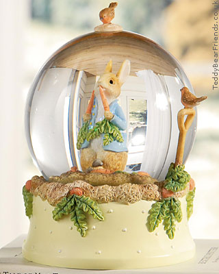 Peter Rabbit Snow Globe - Border Fine Arts | Teddy Bear Friends